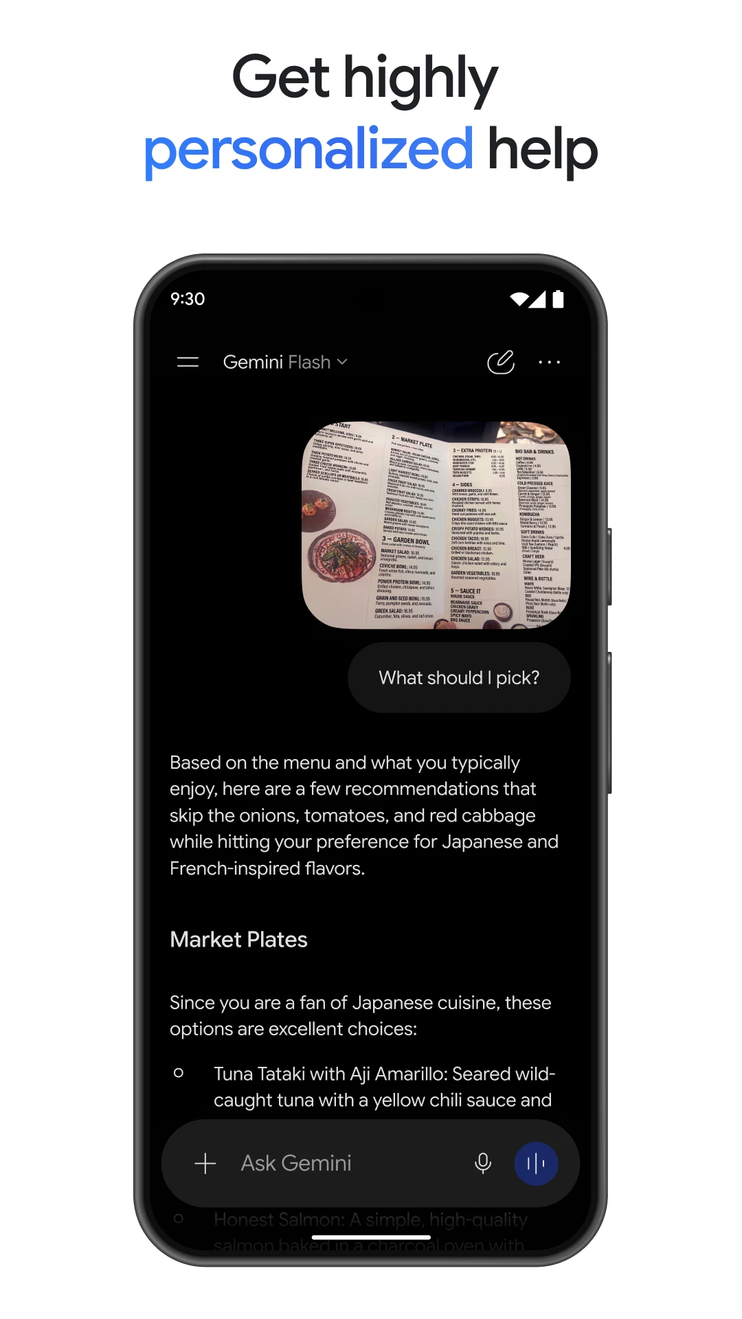 Google Gemini screenshot